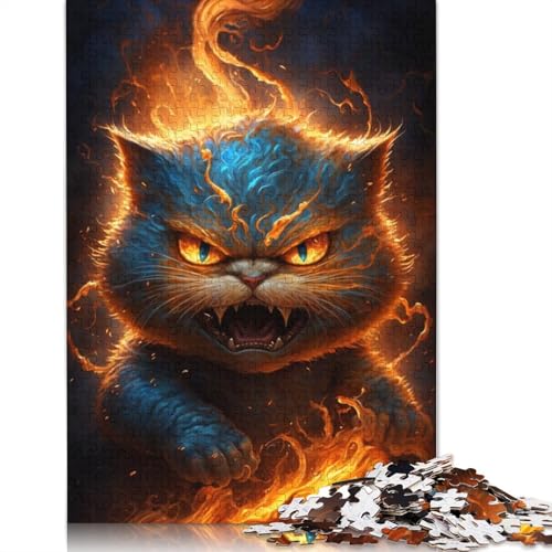 Puzzle für Erwachsene, Feuertier Garfield, Puzzle 1000 Teile für Erwachsene, Holzpuzzle, geeignet für Erwachsene und Kinder ab 12 Jahren, Geschenkideen, Größe: 75 x 50 cm von LiJianXXE