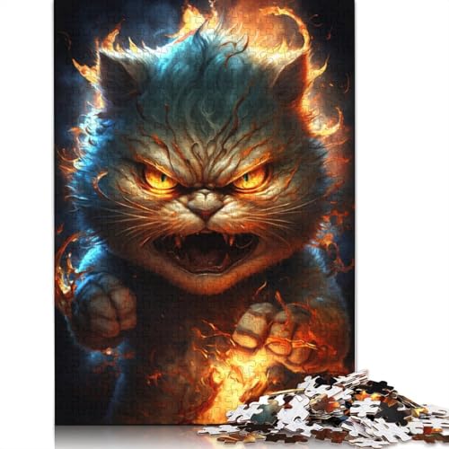 Puzzle für Erwachsene, Feuertier-Garfield-Puzzle, 1000 Teile, Holzpuzzle, geeignet für Erwachsene und Jugendliche ab 12 Jahren, tolles Geschenk für Erwachsene, Größe: 75 x 50 cm von LiJianXXE