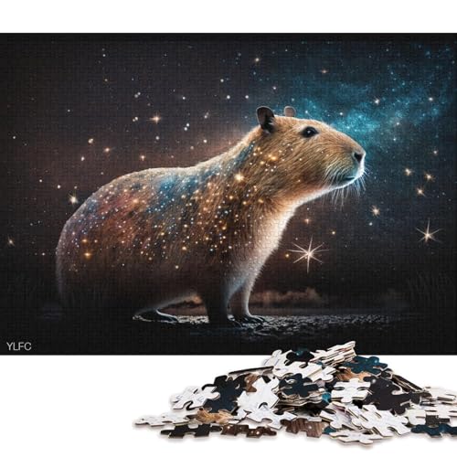 Puzzle für Erwachsene, Galaxie Kapybara, für Erwachsene, 1000 Teile, Puzzle-Geschenke, Holzpuzzle für Erwachsene und Kinder ab 12 Jahren, ideal (Größe 75 * 50 cm) von LiJianXXE