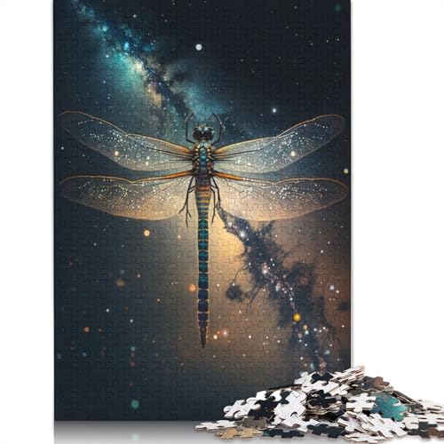 Puzzle für Erwachsene, Galaxie-Libelle, 1000-teiliges Puzzle, Holzpuzzle für Erwachsene und Kinder ab 12 Jahren, Lernspielzeug, Größe: 75 x 50 cm von LiJianXXE