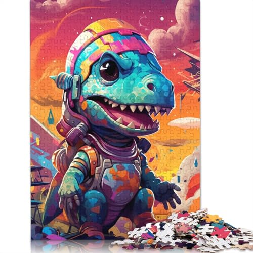 Puzzle für Erwachsene, Kunst-Dinosaurier-Roboter, 1000-teiliges Puzzle, Holzpuzzle für Erwachsene, Kinder ab 12 Jahren, tolles Geschenk für Erwachsene, 75 x 50 cm von LiJianXXE