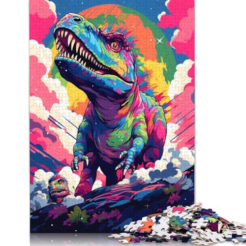 Puzzle für Erwachsene, Kunst-Dinosaurier-Roboter, 1000-teiliges Puzzle, Holzpuzzle für Erwachsene und Kinder ab 12 Jahren, gutes Geschenk für Erwachsene und Kinder, 75 x 50 cm von LiJianXXE