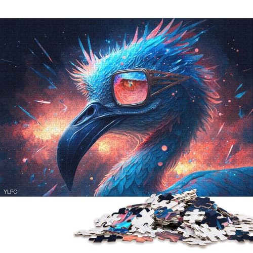 Puzzle für Erwachsene, Magic Art Flamingo-Puzzle für Erwachsene, 1000-teiliges Holzpuzzle, geeignet für Kinder ab 12 Jahren, großartig (Größe 75 * 50 cm) von LiJianXXE