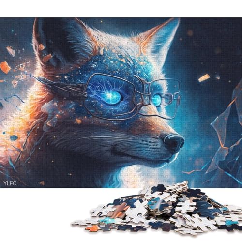 Puzzle für Erwachsene, Magic Art Fox, Puzzle 1000 Teile für Erwachsene, Holzpuzzle für Erwachsene und Familien, lustige Puzzles für die ganze Familie 75x50cm/1000 Teile von LiJianXXE