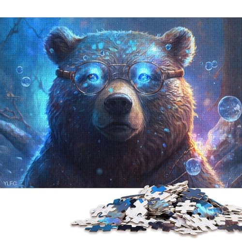 Puzzle für Erwachsene, Magic Machine, Braunbär für Erwachsene, 1000-teiliges Puzzle, Holzpuzzle für Erwachsene und Kinder, pädagogische Herausforderung 75x50cm/1000 Teile von LiJianXXE