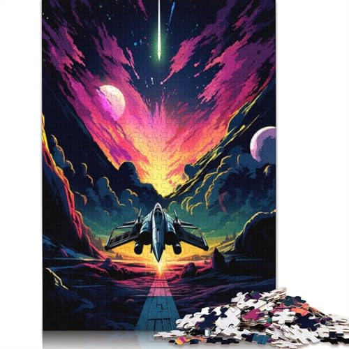 Puzzle für Erwachsene, Psychedelic Fighter, 1000-teiliges Puzzle aus Pappe für Erwachsene und Kinder ab 12 Jahren, tolles Geschenk für Erwachsene und Kinder, 38 x 26 cm von LiJianXXE