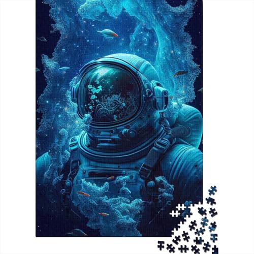 Puzzle für Erwachsene, Puzzle Astronauten im Ozean, 1000-teiliges Puzzle, Holzpuzzle für Erwachsene und Kinder ab 12 Jahren, schwierig und herausfordernd, Größe: 75 x 50 cm von LiJianXXE