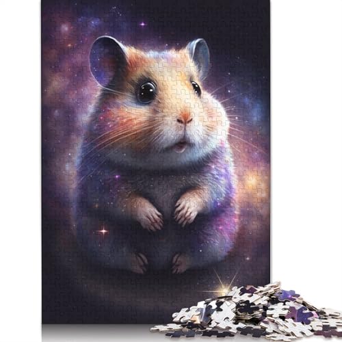 Puzzle für Erwachsene, Tier-Hamster-Puzzle 1000 Teile für Erwachsene, Holzpuzzle, geeignet für Erwachsene und Kinder ab 12 Jahren, Geschenkideen, Größe: 75 x 50 cm von LiJianXXE