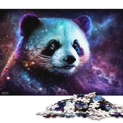 Puzzle für Erwachsene, Tier-Panda-Universum, 1000-teiliges Puzzle für Erwachsene und Familien, Kartonpuzzle, Lernspiel (Größe 38 * 26 cm) von LiJianXXE