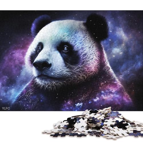 Puzzle für Erwachsene, Tier-Panda-Universum, Puzzle für Erwachsene, 1000-teiliges Kartonpuzzle, geeignet für Kinder ab 12 Jahren, großartig (Größe 38 * 26 cm) von LiJianXXE