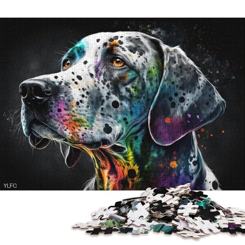 Puzzle für Erwachsene, farbenfrohes Dalmatiner-Puzzle mit 1000 Teilen, Kartonpuzzle für Erwachsene und Kinder ab 12 Jahren, anspruchsvolles Spiel (Größe 38 * 26 cm) von LiJianXXE