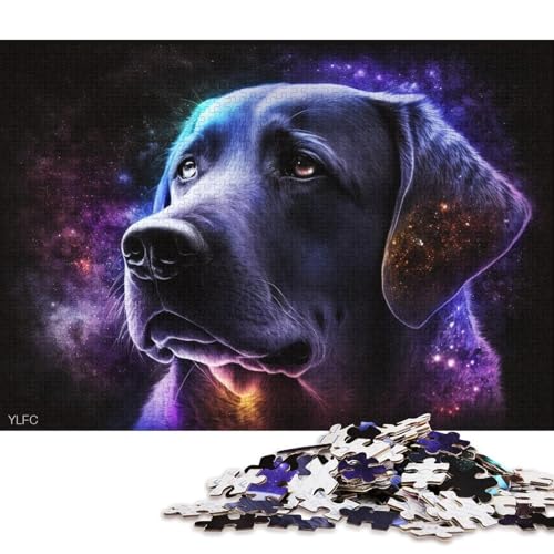 Puzzle für Erwachsene, kosmische Tiere, Labrador, für Erwachsene, 1000 Teile, Puzzle aus Pappe, Puzzles für Erwachsene und Kinder ab 12 Jahren, lustige Puzzlespiele (Größe 38 * 26 cm) von LiJianXXE