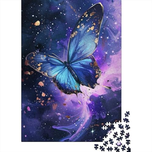 Puzzle für Erwachsene, schöner Schmetterling, 1000-teiliges Puzzle, Holzpuzzle, geeignet für Erwachsene und Kinder ab 12 Jahren, Heimdekoration, Puzzlegröße: 75 x 50 cm von LiJianXXE