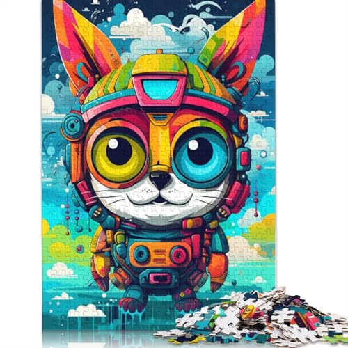 Puzzle für Erwachsene, süßer Fuchsroboter, 1000 Teile, Puzzle für Erwachsene, Kinder ab 12 Jahren, Holzpuzzle, Puzzle für Erwachsene, Geschenke, 75 x 50 cm von LiJianXXE