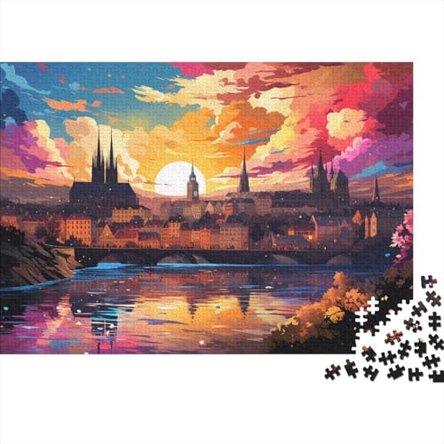 Puzzle für Erwachsene 1000 Teile, Farbillustration der Tschechischen Schweiz, Puzzle für Kinder, Holzpuzzle, Spielzeug, Denkspiel, 50 x 75 cm von LiJianXXE