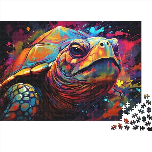 Puzzle für Erwachsene 1000 Teile, Farbschildkröte, Puzzle für Kinder, Holzpuzzle, Spielzeug, Denkspiel, 50 x 75 cm von LiJianXXE