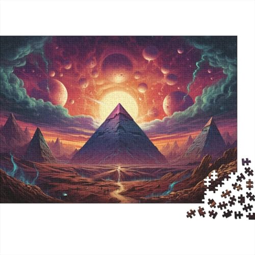 Puzzle für Erwachsene 1000 Teile, Psychedelische, Bunte Landschaft, Puzzle für Kinder, Holzpuzzle, Spielzeug, Denkspiel, 50 x 75 cm von LiJianXXE