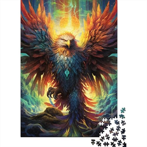 Puzzle für Erwachsene 1000 Teile, farbenfrohes Kondor-Krieger-Puzzle für Kinder, Holzpuzzle, Lernspiel für Erwachsene und Kinder, 50 x 75 cm von LiJianXXE