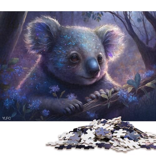 Puzzle für Erwachsene 1000 Teile Koala im Wald, Puzzle für Erwachsene, Holzpuzzle, Lernspiele für Erwachsene und Kinder 38x26cm/1000 Teile von LiJianXXE