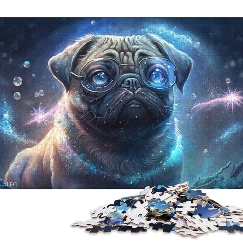 Puzzle für Erwachsene 1000 Teile Magischer Mops-Krieger Puzzle für Erwachsene Holzpuzzle Lernspiele für Erwachsene und Kinder 75x50cm/1000 Teile von LiJianXXE