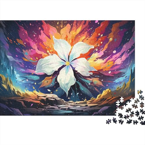 Puzzle für Erwachsene 1000 Teile Schöne Blumen Puzzle für Kinder Holzpuzzle Spielzeug Denkspiel 50x75cm von LiJianXXE