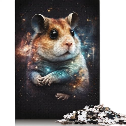 Puzzle für Erwachsene 1000 Teile Tierhamster Puzzle für Erwachsene Holzpuzzle Heimdekoration Größe: 75x50cm von LiJianXXE