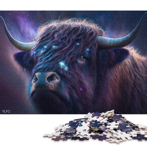 Puzzle für Erwachsene Cosmic Galaxy Yak, 1000-teiliges Puzzle für Erwachsene und Familien, Kartonpuzzle, Lernspiel (Größe 38 * 26 cm) von LiJianXXE