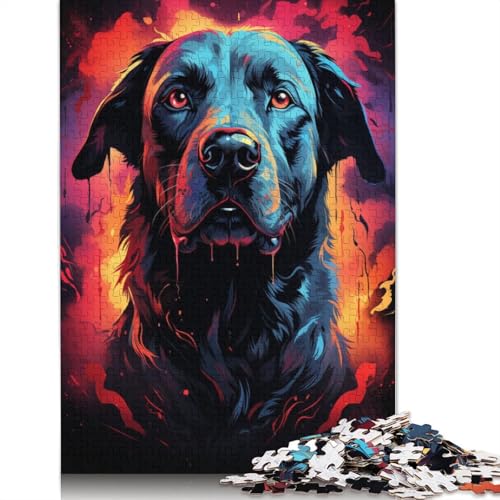 Puzzle für Erwachsene Happy Wolf 1000-teiliges Puzzle Kartonpuzzle für Erwachsene und Kinder Lernspiel Größe: 38 x 26 cm von LiJianXXE