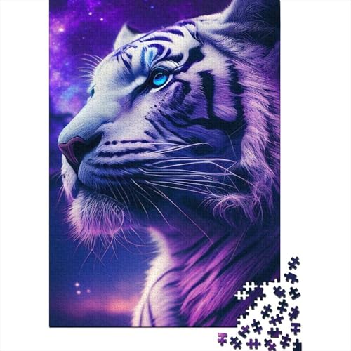 Puzzle für Erwachsene Lila Arctic Tigers 1000-teiliges Puzzle Holzpuzzle für Erwachsene und Kinder ab 12 Jahren für Erwachsene Puzzle-Geschenke Größe: 75 x 50 cm von LiJianXXE