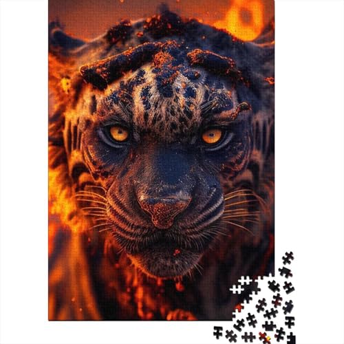 Puzzle für Erwachsene The Top Fiercest Tigers 1000-teiliges Puzzle Holzpuzzle für Erwachsene und Kinder ab 12 Jahren Familienaktivität Größe: 75 x 50 cm von LiJianXXE