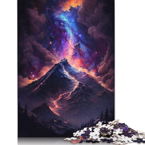 Puzzle für Erwachsene Vulkane in der Galaxie, 1000-teiliges Puzzle, Holzpuzzle, Teenager und Kinder, Lernspiel für Erwachsene und Kinder (Größe 75 x 50 cm) von LiJianXXE