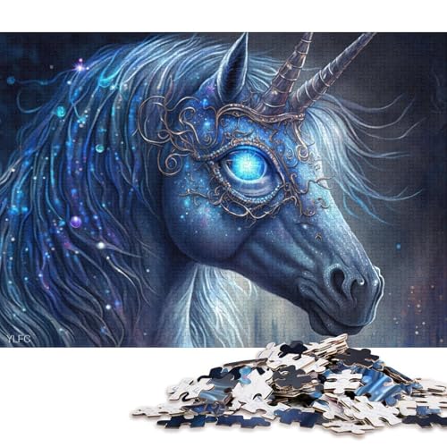 Puzzle für Erwachsene mit 1000 Teilen, Einhorn-Krieger, Puzzle für Erwachsene, Karton-Puzzle, Spielzeug, Wanddekoration (Größe 38 * 26 cm) von LiJianXXE