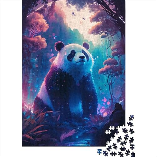 Puzzle für Erwachsene und Kinder, Mondpanda, 1000-teiliges Puzzle, Holzpuzzle für Erwachsene und Kinder ab 12 Jahren, anspruchsvolles Spiel, Puzzlegröße: 75 x 50 cm von LiJianXXE