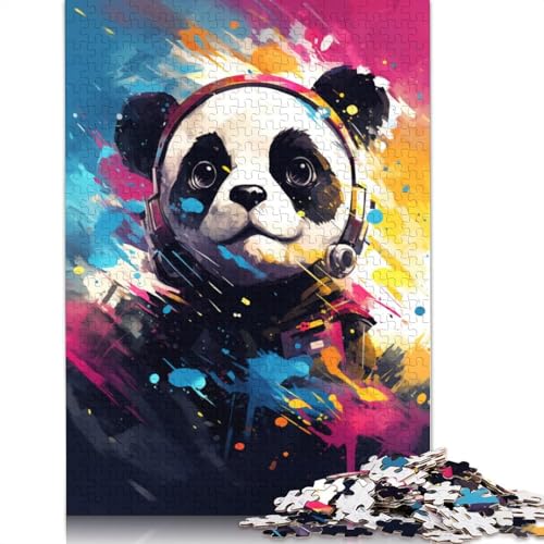 Puzzle mit 1000 Teilen, Baby-Panda-Roboter-Puzzle für Erwachsene, Karton-Puzzle, Heimkunst-Dekor, 38 x 26 cm von LiJianXXE