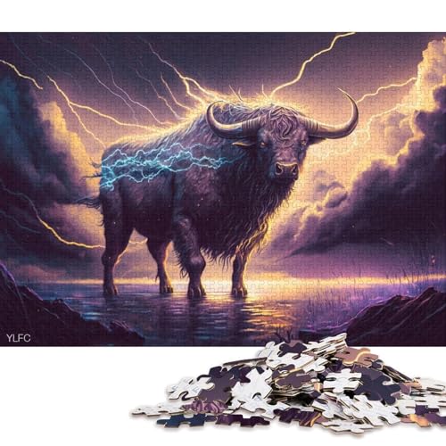 Puzzle mit 1000 Teilen, Fantasy-Art-Yak-Puzzle für Erwachsene, anspruchsvolles Holzpuzzlespiel 38x26cm/1000 Teile von LiJianXXE