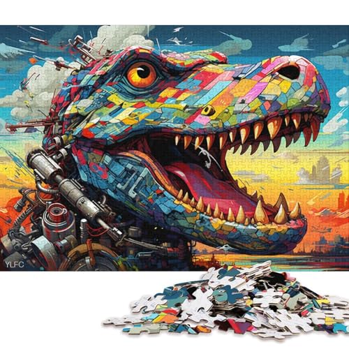 Puzzle mit 1000 Teilen, Krokodil-Tierroboter-Puzzle für Erwachsene, Holzpuzzle, Spielzeug, Wanddekoration 75x50cm/1000 Teile von LiJianXXE