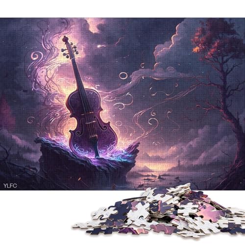 Puzzle mit 1000 Teilen, Traumvioline, Puzzle für Erwachsene, Holzpuzzle, Spielzeug, Wanddekoration 38x26cm/1000 Stück von LiJianXXE