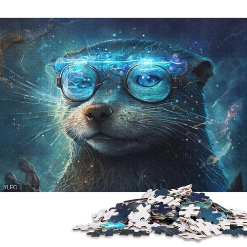 Puzzle mit 1000 Teilen, magische Otter-Krieger, Puzzle für Erwachsene, Holzpuzzle, Heimdekoration 75x50cm/1000 Teile von LiJianXXE