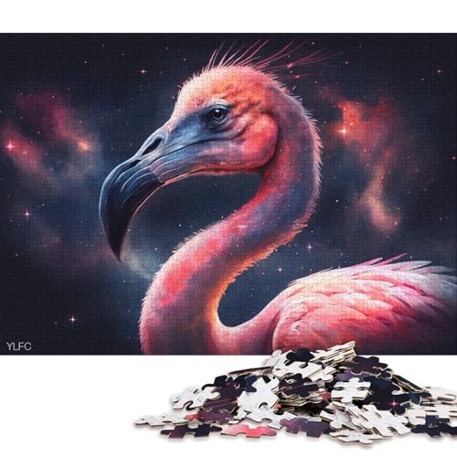 Puzzle mit 1000 Teilen für Erwachsene, Cosmic Fantasy Flamingo-Puzzle für Erwachsene, Holzpuzzle, gutes Geschenk für Erwachsene und Kinder 75x50cm/1000 Teile von LiJianXXE