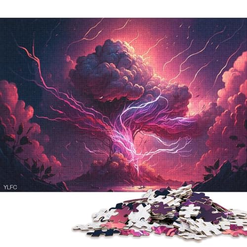 Puzzle mit 1000 Teilen für Erwachsene und Kinder, Rosenwolken-Puzzles für Holzpuzzle, Heimdekorations-Puzzles 38x26cm/1000 Stück von LiJianXXE