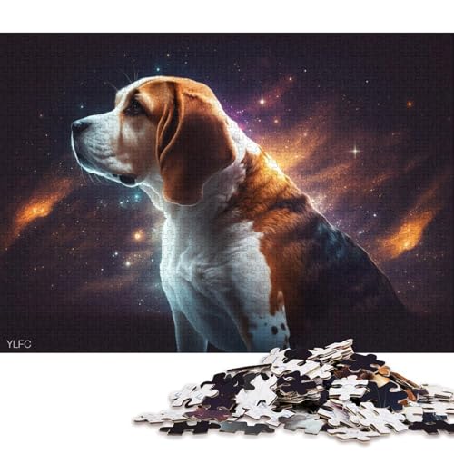 Puzzlespiel mit 1000 Teilen, Cosmic Space Beagle, Puzzle für Erwachsene, Holzpuzzle, Lernspiel, Herausforderungsspielzeug 75x50cm/1000 Teile von LiJianXXE