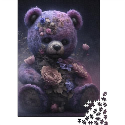 Sinister Teddy Puzzle für Erwachsene und Teenager, 1000 Teile, Puzzlespiel, Spielzeug für Erwachsene, Familienpuzzle, Geschenk (Größe 75 x 50 cm) von LiJianXXE