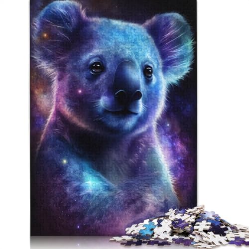 für Erwachsene, 1000-teiliges Galaxy-Tier-Koala-Puzzle für Erwachsene, Holzpuzzles, dekomprimierendes intellektuelles Lernspielzeug (Größe 75 x 50 cm) von LiJianXXE