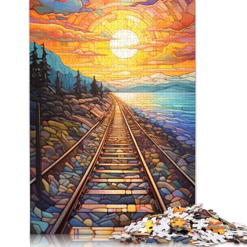 für Erwachsene 1000-teiliges Puzzle Bunte Eisenbahn Puzzles für Erwachsene Puzzle Holzpuzzles Lernspiele Heimdekorationspuzzle. Größe: 75 x 50 cm von LiJianXXE