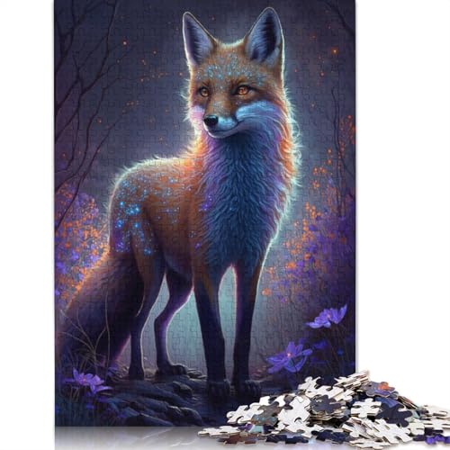 für Erwachsene Puzzle Fuchs Blume Galaxie 1000 Teile Puzzle Lernspiele Kartonpuzzle für Erwachsene und Kinder ab 12 Jahren Einzigartige Herausforderung Spielgröße: 38x26cm von LiJianXXE