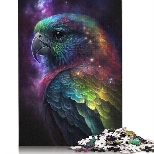 für Erwachsene Puzzle Galaxy Parrot 1000 Teile Puzzle Lernspiele Kartonpuzzle für Erwachsene und Kinder ab 12 Jahren Einzigartige Herausforderung Spielgröße: 38x26cm von LiJianXXE