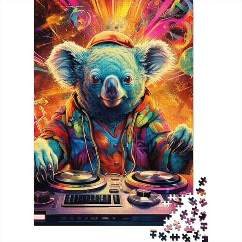 1000-teiliges Puzzle, Art Koalas, für Erwachsene und Kinder, Holzpuzzle, Lernspielzeug, Größe: 75 x 50 cm von LiJianXXL