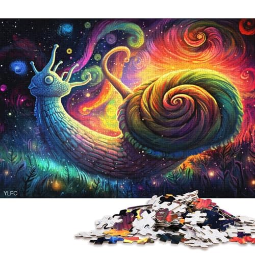 1000-teiliges Puzzle, Bunte Schnecken, Kartonpuzzle, Lernspielzeug 38x26cm/1000 Stück von LiJianXXL