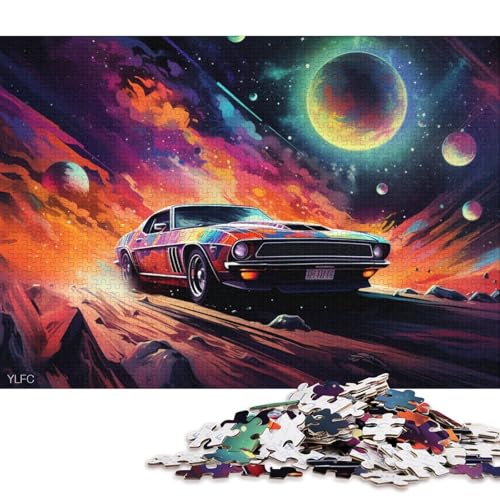 1000-teiliges Puzzle, Cooles klassisches Sportwagen-Puzzle für Erwachsene, Holzpuzzle, Lernspiele für Erwachsene und Kinder 75x50cm/1000 Teile von LiJianXXL