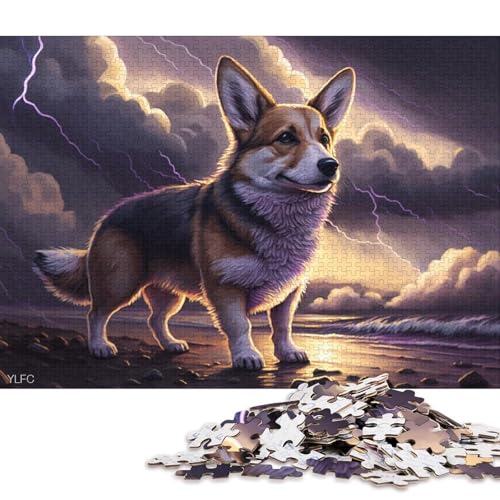 1000-teiliges Puzzle, Fantasy Art Corgi-Puzzles für Erwachsene, Kartonpuzzles, Lernspielzeug, Familienspiele 38x26cm/1000 Teile von LiJianXXL